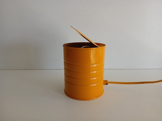 Image 1 of Vintage Tafellamp Conservenblik - Pop Art - Dutch Design 1980's