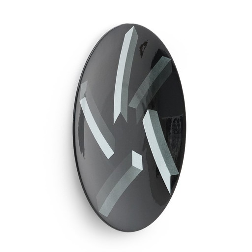 Assiette en céramique décorée "Atlantis" par Rolf Sinnemark pour Rorstrand, années 1980