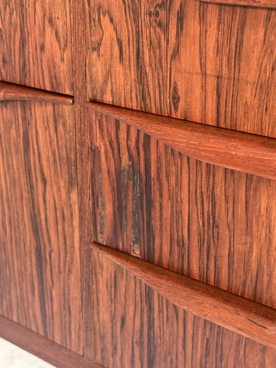 Image 1 of Circa 1960s - Walnut veneer - Dressing table/makeup cabinet - Tibergaard - Danish design (marked)