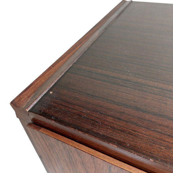 Image 1 of Cassettiera d'epoca in palissandro, mobile contenitore