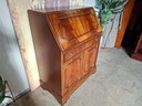 Classic Helden secretary desk with leather inlay, dimensions 82x46cm and 106cm high.

Writing height 76cm.
