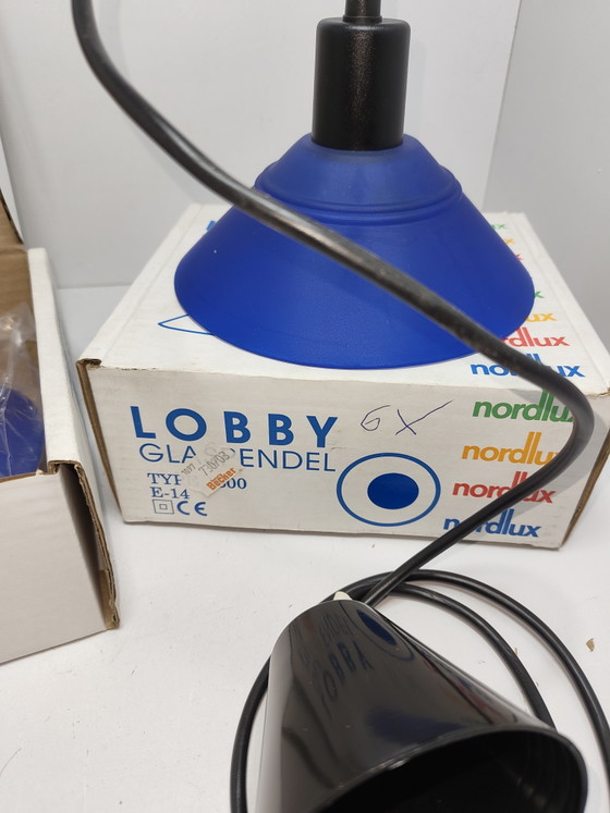 Nordlux Lobby Glass Pendant Set Type 1800 Blue Pendant Lights – Pendant lamps, Plastic (photo 4 of 7)