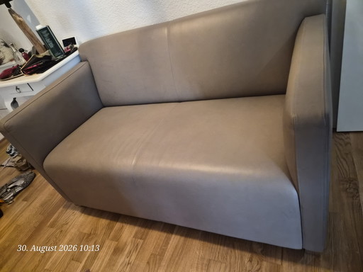 2-zitsbank en 2 fauteuils van leer Cor – banken, Leather