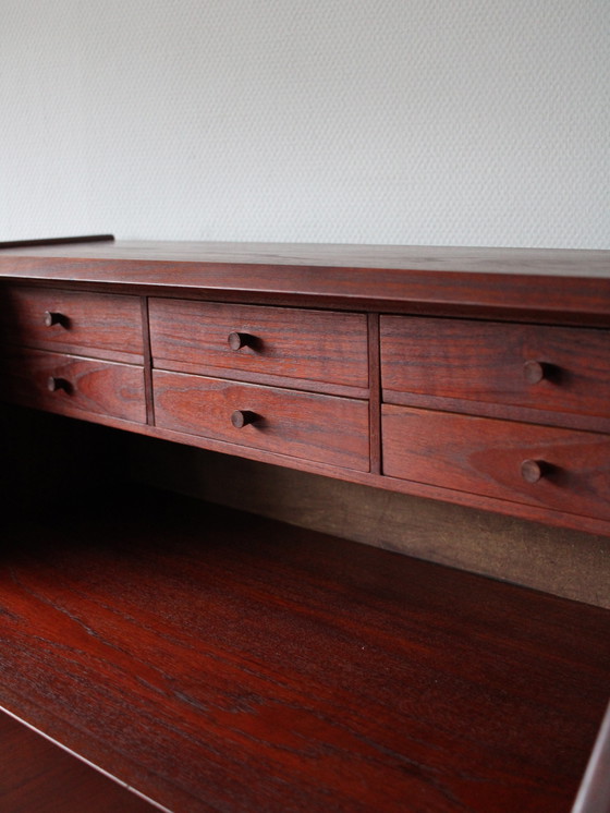 Vintage Deense secretaire in teak – Bureau, Wood (photo 12 of 13)
