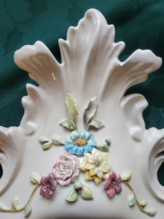 Image 1 of Specchio in ceramica La Farnesiana Parma, Italia, 1950