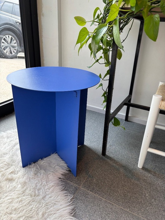 Image 1 of HK Living metallo | tavolino in metallo Ø40x45cm | blu cobalto