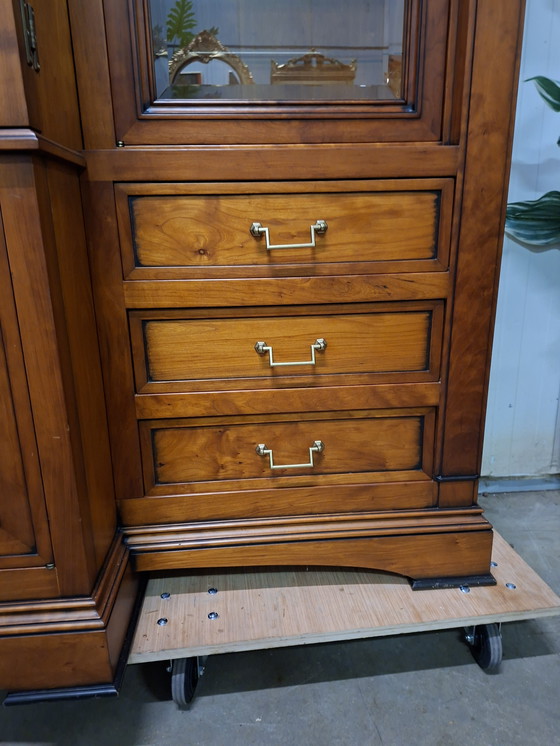 Image 1 of Classic Dutch china cabinet, buffet cabinet, wall unit, dimensions: 207x47/68cm and 198cm high.