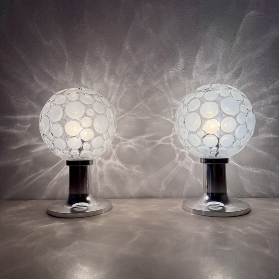 Image 1 of Hustadt leuchten glass table lamps , 1970s
