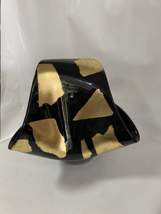 Image 1 of Handgemaakte design keramische vaas / Sculpturaal tafelstuk