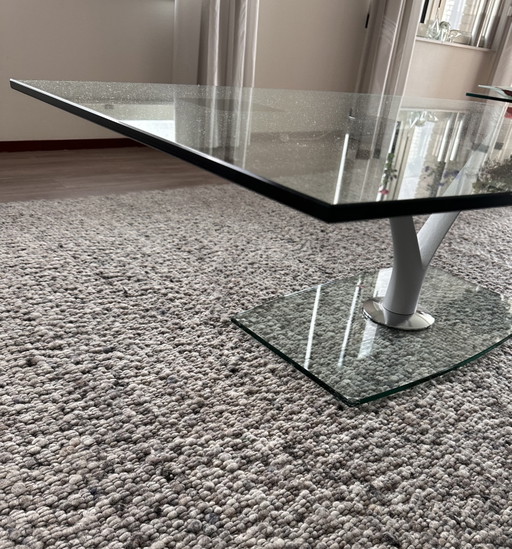 Rolf Benz glass coffee table and side table