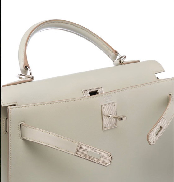 Image 1 of Borsa HERMES Kelly 32 in cuoio grigio - 103303