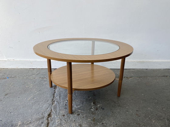 Image 1 of Mid Century Modern Runder Couchtisch von Schreiber
