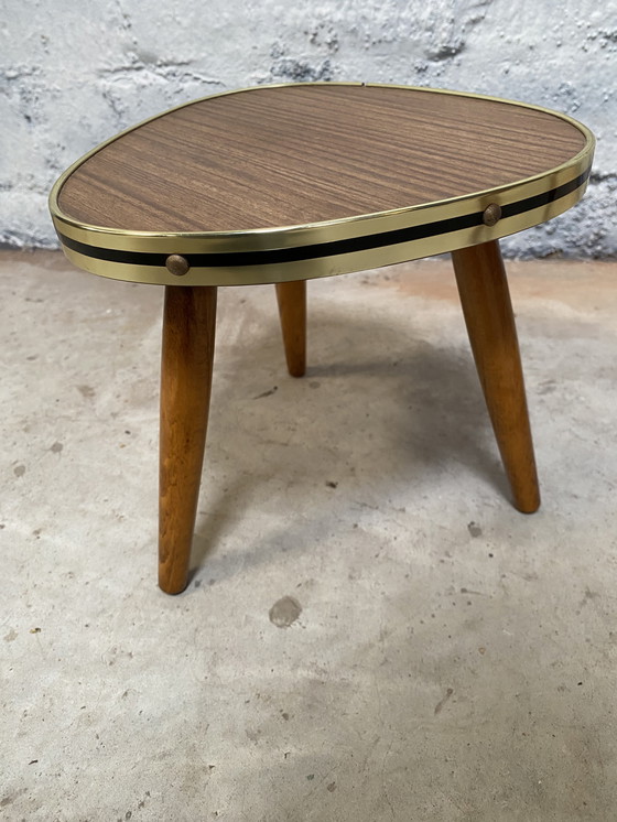 Image 1 of Brown Formica side table