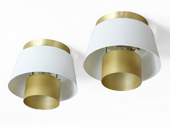 Image 1 of Pair Of Ceiling Lamps "Tivoli" By Jørn Utzon For Nordisk Solar Compagni. Denmark 1970S