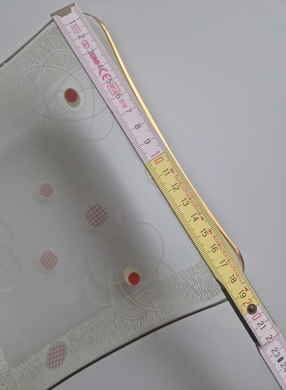 Heye filigraan glazen schaal, Atomic/Sputnik decor, jaren 1950 – Tafelaccessoires, Glass (photo 4 of 5)