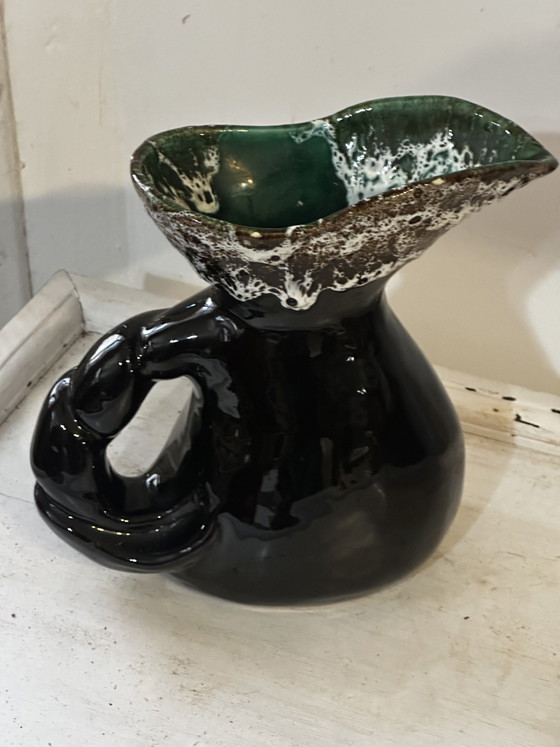 Sculptural Vallauris Pitcher in Glazed Ceramic, 1960s – Glass & Decanter, Vintage (photo 5 of 15)