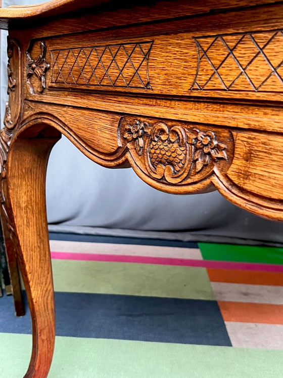 Kantoor in Luik, gebouwd in gebeeldhouwd eikenhout in Regency-stijl. – Bureau, Hollywood Regency (photo 7 of 10)