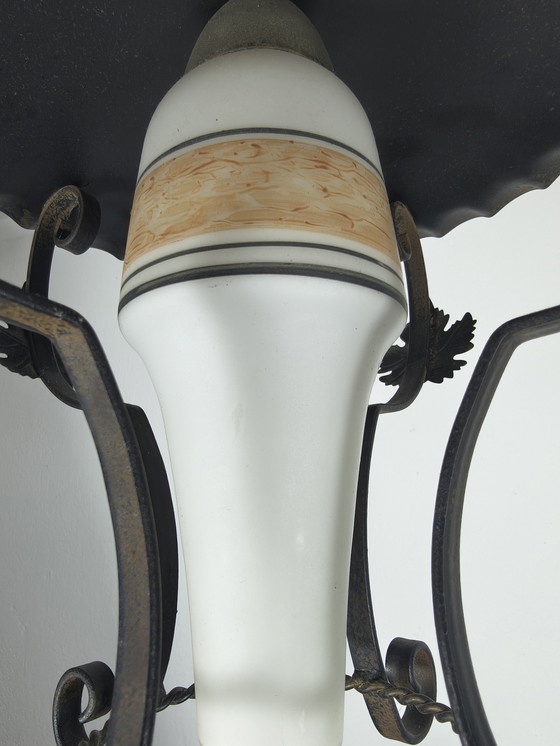 Image 1 of Vintage opal glass lantern