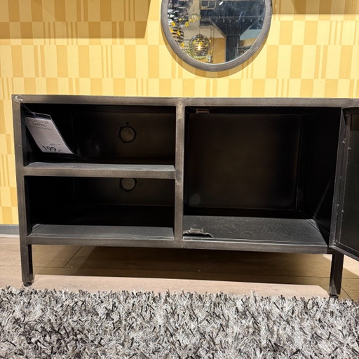 Meuble TV Carpino - Métal noir - 92 cm – Pronto Wonen, tv meubelen, Metal (photo 2 of 3)
