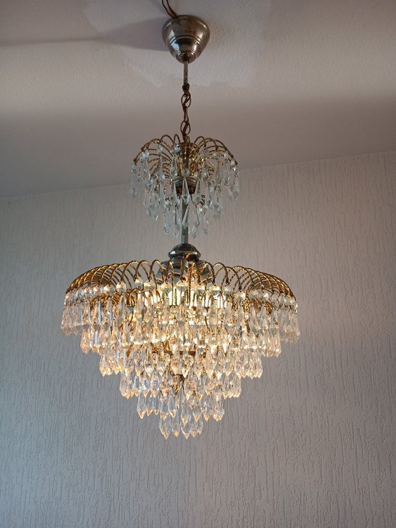 Image 1 of Chandelier – Crystal – Vintage – Palwa style