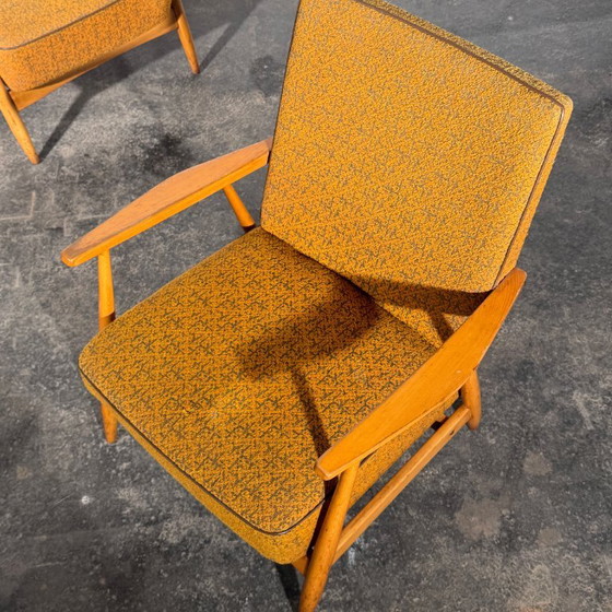Een paar Hongaarse fauteuils, jaren 60 – Textile (photo 10 of 11)