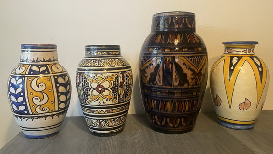 Image 1 of Antique Moroccan Art Deco vase – Safi (ca. 1930-1950)