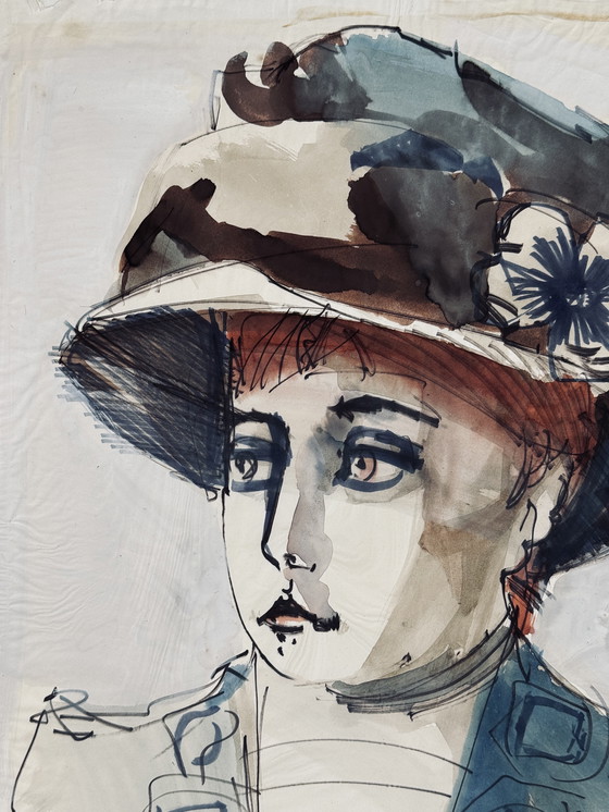 Image 1 of Robert Detheux, dipinto raro del 1963