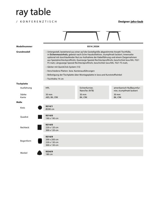 Image 1 of Mesa de conferencias modular Ray Table Flex (de Brunner)