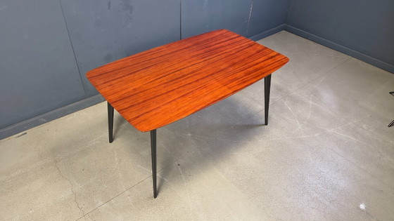 Image 1 of Uitschuifbare eettafel van Alfred Hendrickx voor Belform, jaren 1950.