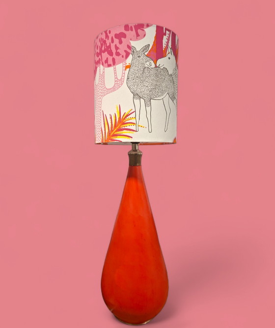 Image 1 of Handmade designer table lamp with tadelakt base – one of a kind