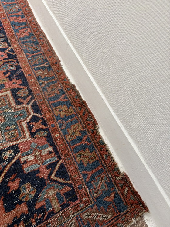Tapis de couloir persan ancien exclusif 420x89 - Tapis noué à la main de style nomade Shiraz avec patine (photo 4 of 5)