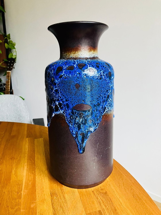 Image 1 of Vintage Jasba vase with lava glaze