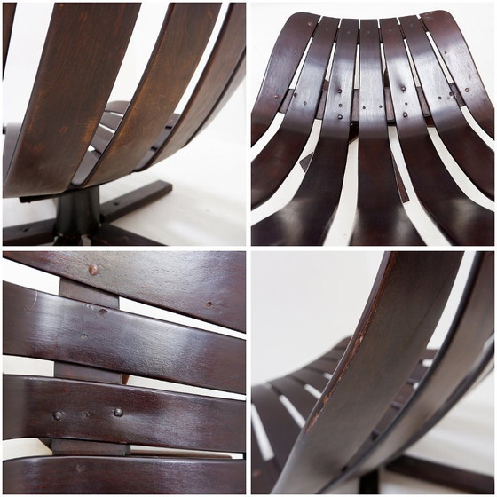 Image 1 of Poltrona girevole Hans Brattrud per Hove Möbler Vintage anni '70