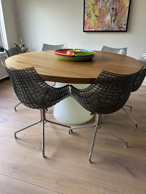 Design table by Moooi-Marcel Wanders and 6 Dríade chairs