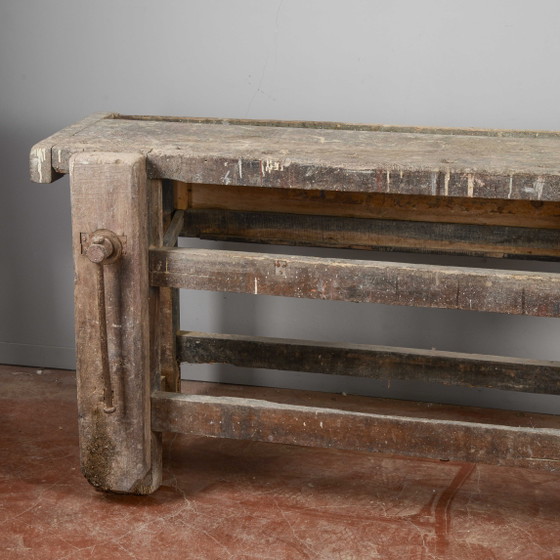 Industrial workbench with double vise, 20th Century Italian – Desk, Rustic (photo 16 of 16)