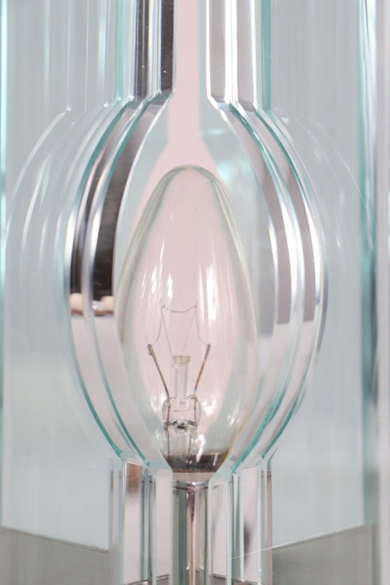 Image 1 of Set van 2 tafellampen/glasobjecten van Giorgio Reggiori voor Gallotti & Radice, jaren 1960, Italië