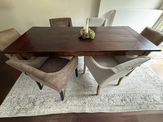 Riviera Maison 2 Eetkamerstoelen, Trufflr – Metal, Textile (photo 32 of 33)