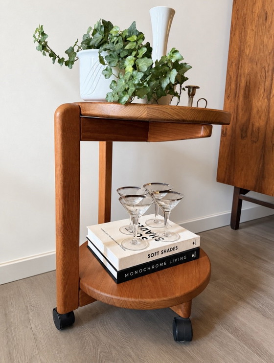 Danish design Mid Century teak serving trolley, Bar carts, Wood, Brown (photo 3 of 7)