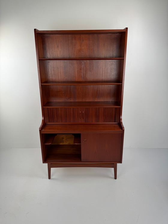 Image 1 of Johannes Sorth for Nexø Møbelfabrik Bornholm Bookcase with Writing Desk