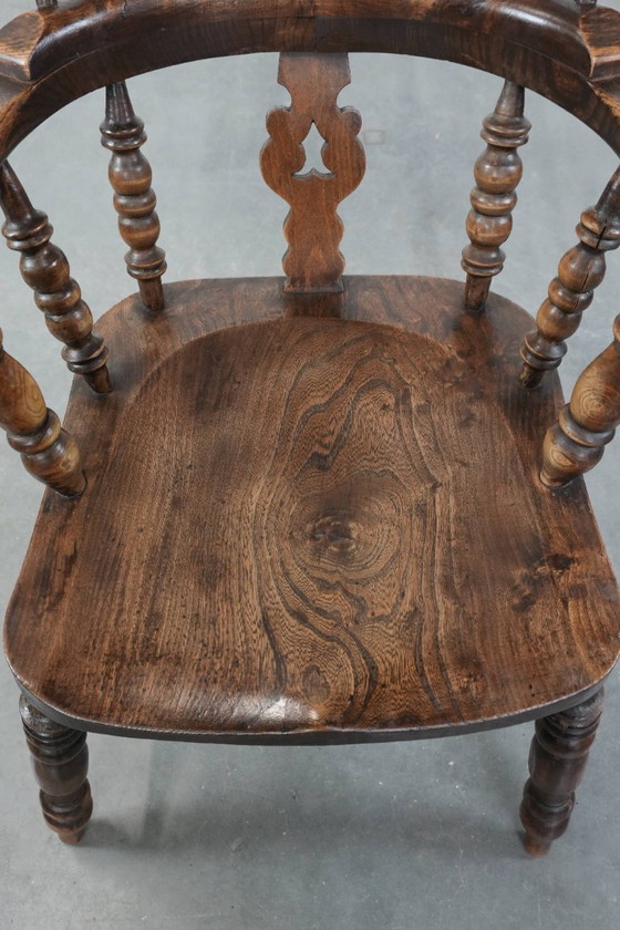 Image 1 of Antiker englischer Windsor-Stuhl mit hoher Rückenlehne aus dem 18. Jahrhundert