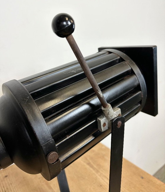 Image 1 of Lampe de table projecteur de théâtre noir vintage, années 1960