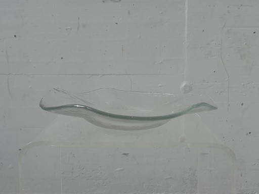 Kleine Glasi Hergiswil Glasschale mit Wellenrand, Schweiz, 1960er–1970er Jahre
