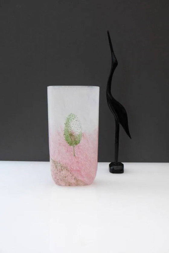 Image 1 of Scandinavian glass art vase known as May by Kjell Engman for Kosta Boda, 1980s