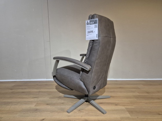 Image 1 of Showroommodel - Montel Riley - Verstelbare Relaxfauteuil - Bruin - Reno Leer