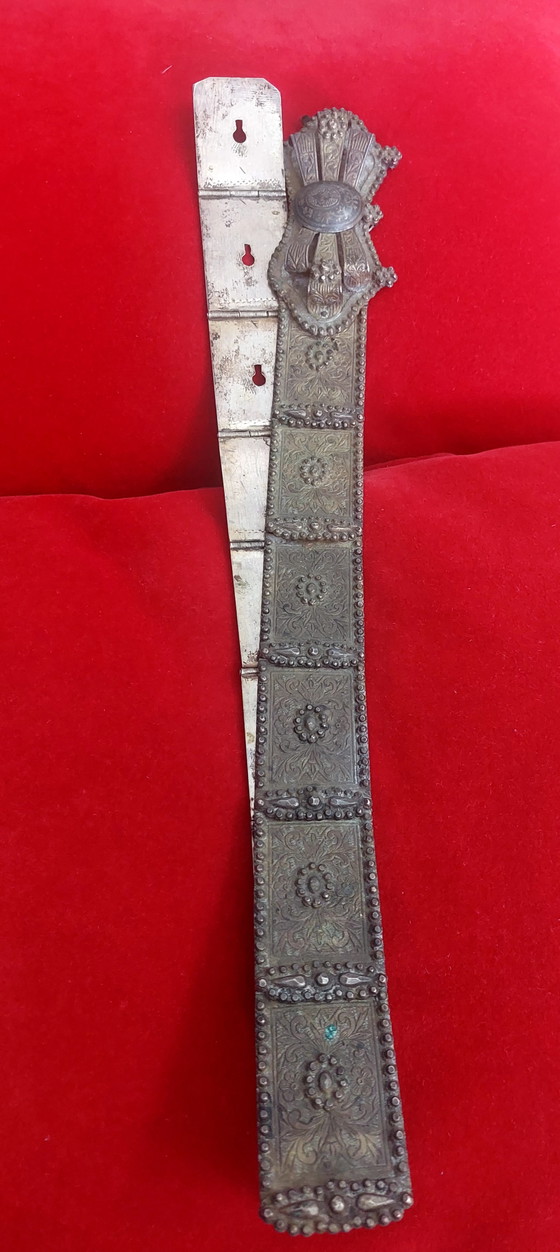 Antique Ottoman Stamped Silver Wedding Belt – 19th Century – gelin kemeri, Decorative Objects (photo 10 of 11)