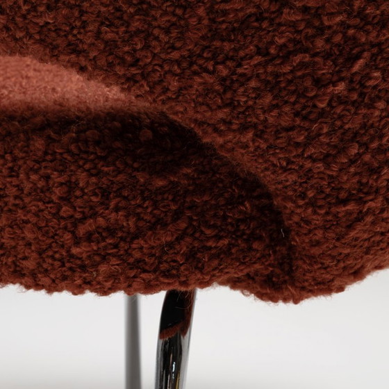Image 1 of Model 71 Dining Chair in Alpaca and Mohair Bouclé by Eero Saarinen for Knoll