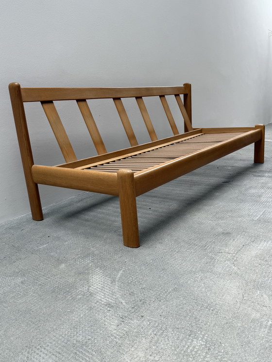 Image 1 of Wilhelm Knoll seating group 3-seater + 2-seater + armchair solid ash wood fabric cream-colored, Germany 1970s