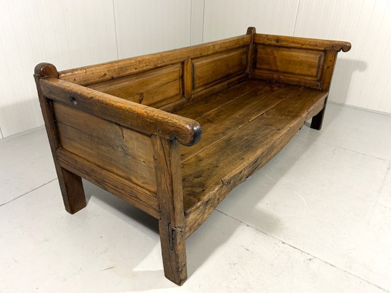 Image 1 of Antike rustikale spanische Bank aus den 1880er Jahren