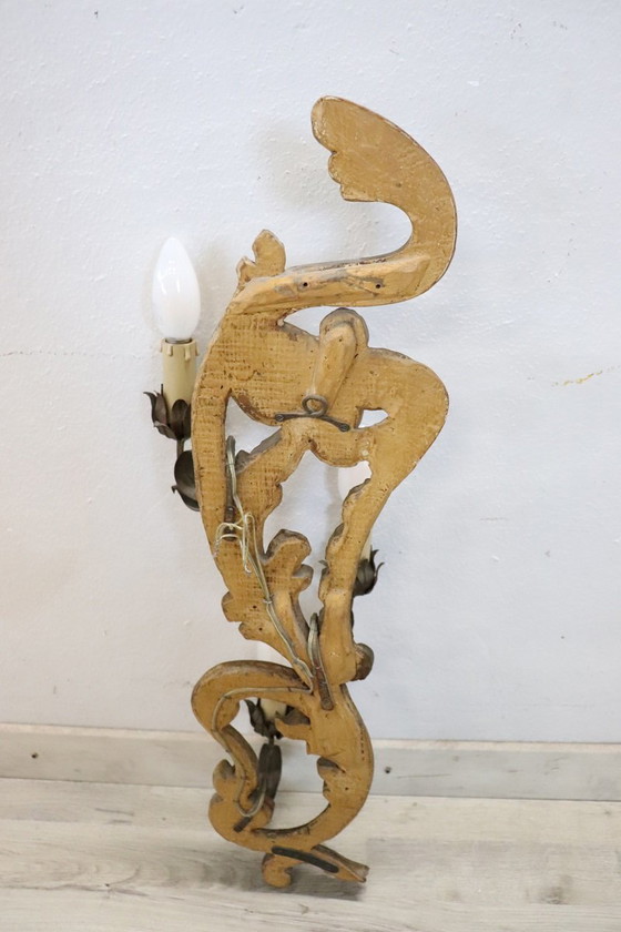 Image 1 of Giltwood Wandleuchte