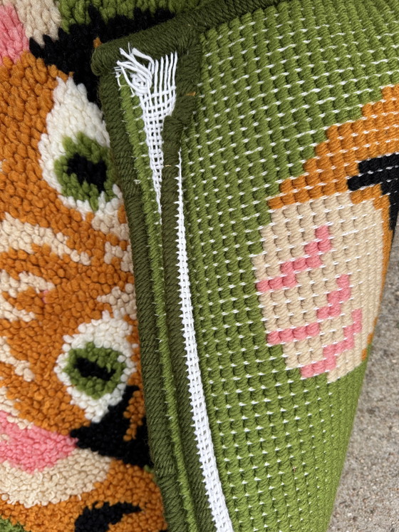 Image 1 of Rya style Scandinavian tiger rug from the 70s